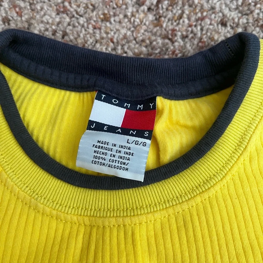 Vintage 90s Tommy Hilfiger‎ Vibrant Yellow Long Sleeve Top